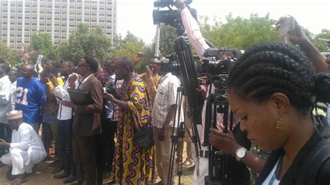 Photos Nigerians Stage Protest In Abuja Demand For The Immediate