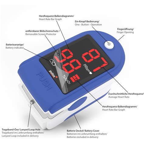 Pulox Pulsoximeter PO 100 Blau 1 St Shop Apotheke