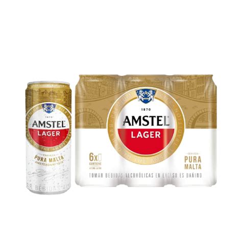 Amstel Lager Lata 473 Ml Pack X6 Comprar En Bandb