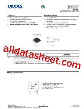 SBR660CTL Datasheet PDF Diodes Incorporated