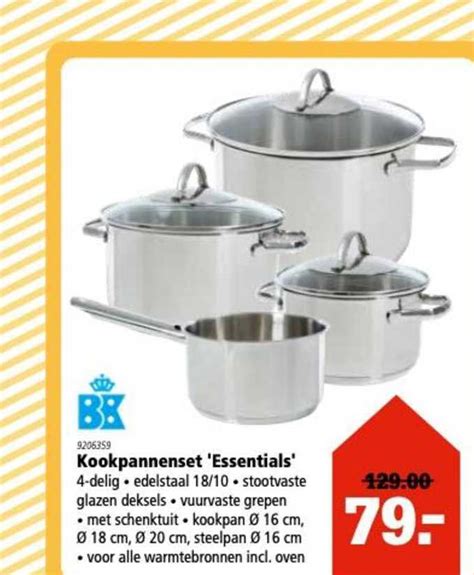 Bk Kookpannenset Essentials Aanbieding Bij Marskramer 1Folders Nl