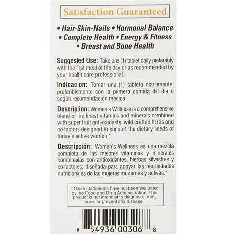 Bio Nutrition Womens Wellness Tablets Cornerstone For Natural