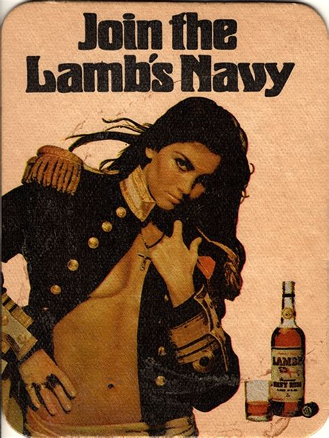 Join The Lamb S Navy Vintage Drinks Mat With Caroline Munro Circa