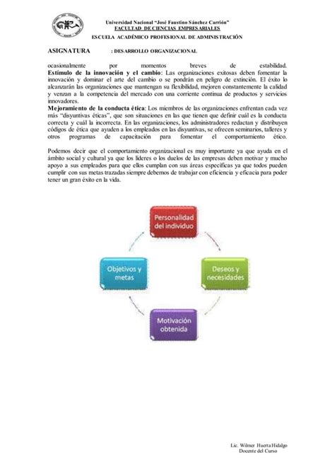 Importancia Del Comportamiento Organizacional Pdf