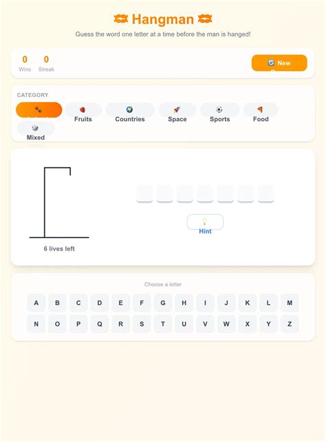 Online Hangman Game