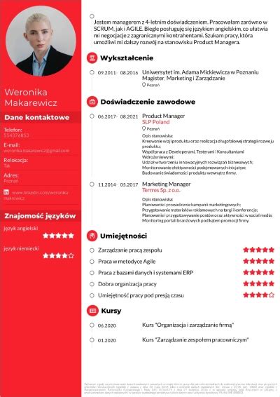 Puste CV do wypełnienia PDF Ciekawe CV