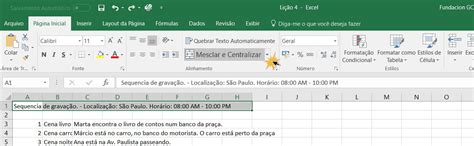 Excel 2016 Quebrar texto e Mesclar células no Excel 2016