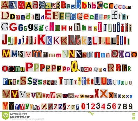 Magazine Letters Alphabet