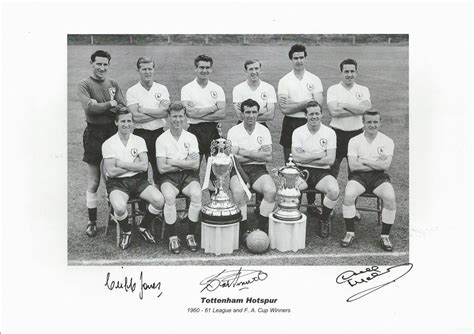 Sold Price Cliff Jones Bobby Smith And Dave Mackay Signed 16x12 Inch