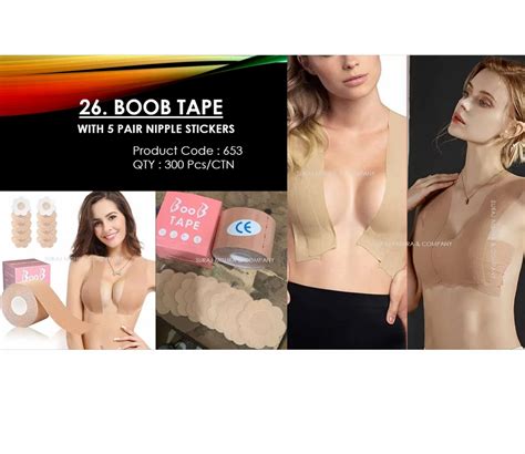 Replace Bra Instant Boob Tape With 5 Pair Nipple Sticker At 85 Meter Boob Tape Breast Tape