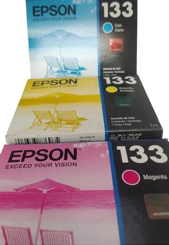 3 Cartuchos Tinta Epson 133 T22 Tx120 Tx130 Tx235w 420w 430 Cuotas