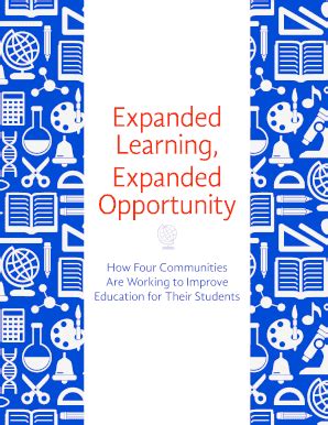 Fillable Online Expanded Learning Expanded Opportunity Fax Email Print