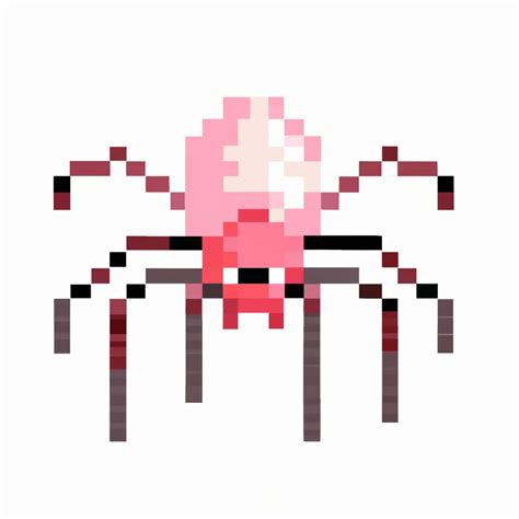 Giant Pink Spider Pixel Art Openart