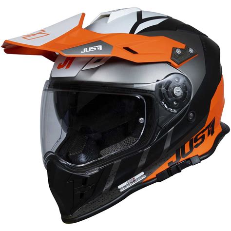 Integral Motorcycle Helmet Adventure Just1 J34 Pro Outerspace Fluo