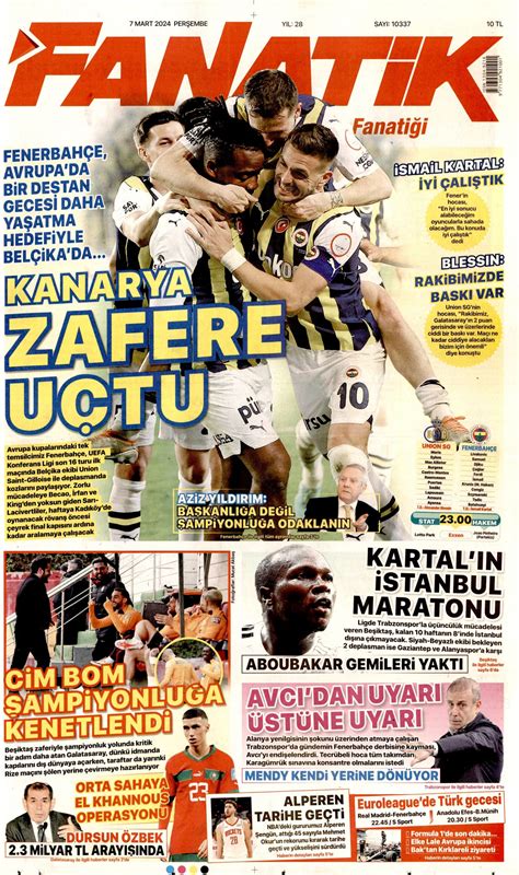 Fanatik Gazetesi Fanatik Man Et Oku Haberler Mart