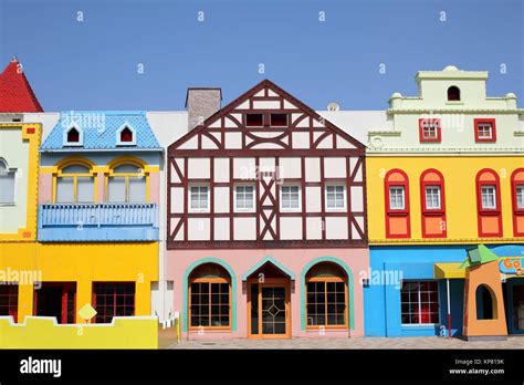 Unique european styled houses architecture Stock Photo - Alamy