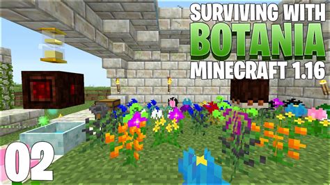 Surviving With Botania 116 E02 Mystical Flower Farm Youtube