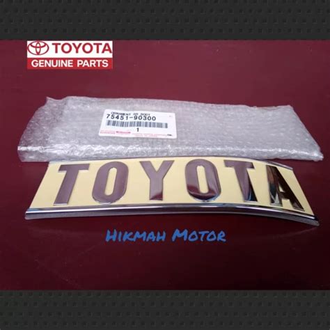 Jual Emblem Logo Tulisan Toyota Belakang Atau Right Rear Toyota Emblem