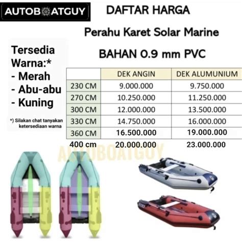 Jual Perahu Karet Boat Mancing Solar Marine Transom Lantai Angin