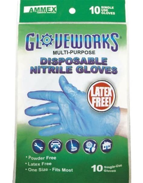 Nitrile Gloves One Size Fits All 10 Pack The Compleat Sculptor The