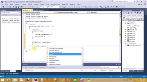 Creating Tooltip For Controls Using Code In Windows Form C Youtube