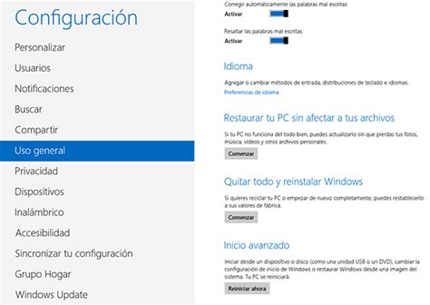 Guía de Windows 8 10 Restaurar y Reinstalar Windows