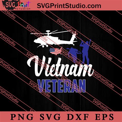 Vietnam Veteran SVG PNG EPS DXF Silhouette Cut Files