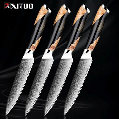 Универсальный набор японских ножей из дамасской стали, 1-4 предмета ...