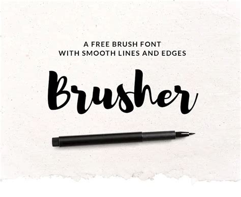 Brusher Font: Free Download - Onedesblog