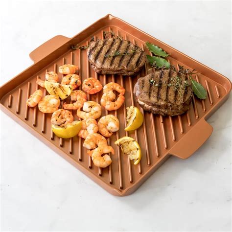 Cm Copper Chef Stove Top Griddle Pan Copper Tefal La Redoute