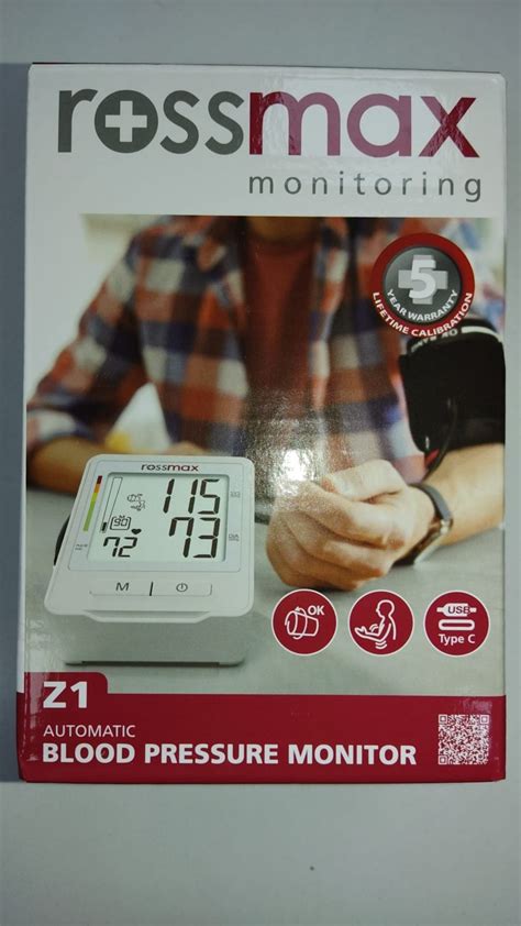 Rossmax Z1 Arm Blood Pressure Monitor Rechargeable With Cable And