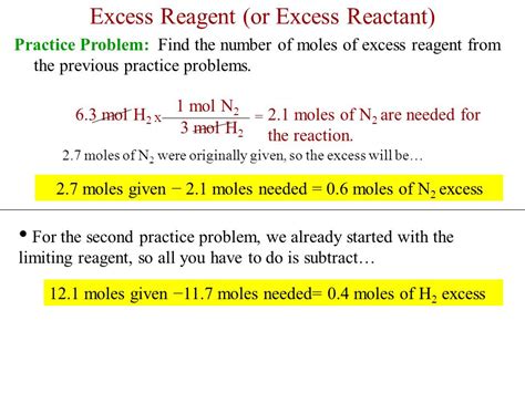 25 Calculating Excess Reactant Symonegytis