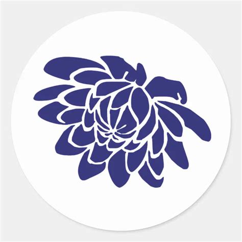 Sapphire Blue Lotus Flower Sticker Zazzle