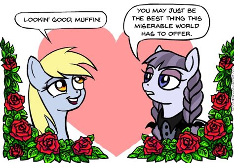 1783089 Safe Artist Gingerfoxy Derpy Hooves Inky Rose Pegasus