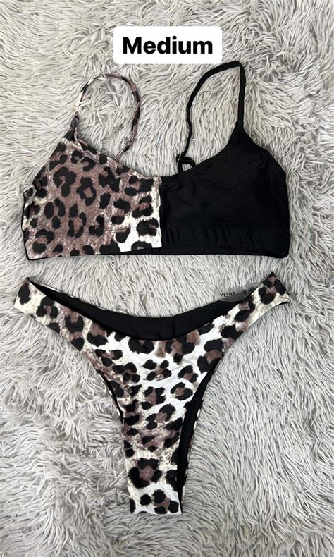 Cheetah Print Bikini Swimsuit Women S Fashion Swimwear Bikinis Swimsuits On Carousell