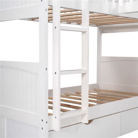 Rent To Own Nestfair Twin Over Twin Bunk Bed With A Loft Bed Attached