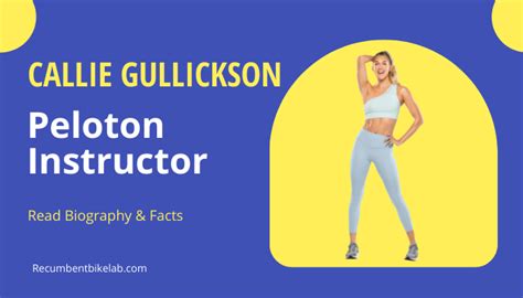 Callie Gullickson Peloton Instructor- Biography, Age, Facts and Family ...