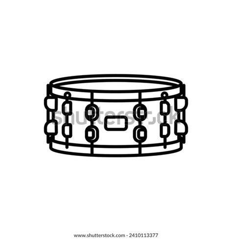 Original Vector Illustration Contour Snare Drum Stock Vector Royalty