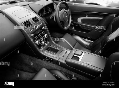 Bentley Interior in Black & White Stock Photo - Alamy