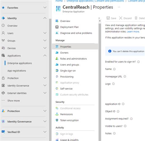 SSO To CentralReach Applications via Microsoft MyApps Portal