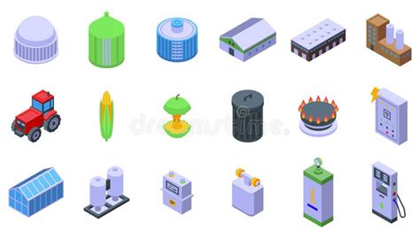 Biomass Energy Isometric Stock Illustrations Biomass Energy