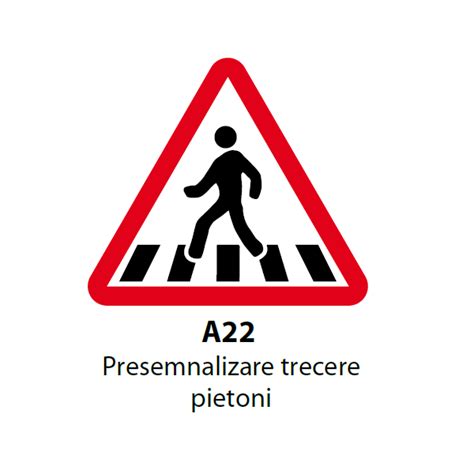 Presemnalizare Trecere Pietoni Indicator Rutier Semn De Circulatie