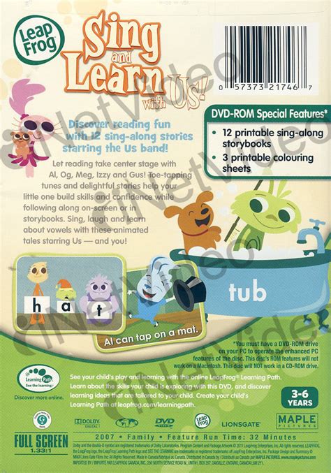 Leap Frog Sing And Learn With Us On Dvd Movie