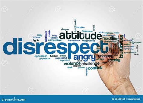 Disrespect Word Cloud Concept On Grey Background Stock Image Image Of