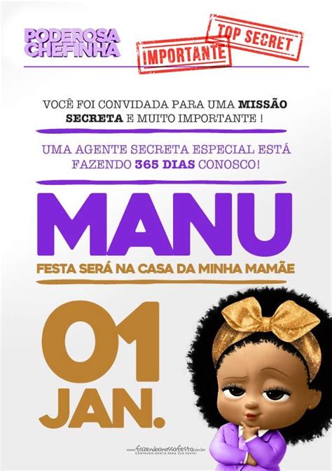 Modelo Poderosa Chefinha Afro Convite 3 Fazendo A Nossa Festa Em 2024