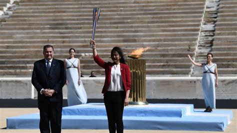 Light Of Hope Greece Hands Over Olympic Flame To Tokyo