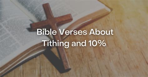 Bible Verses About Tithing And