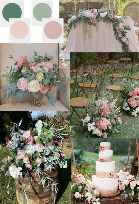 Dusty Pink And Sage Wedding Theme Inspiration In 2024 Pink Green