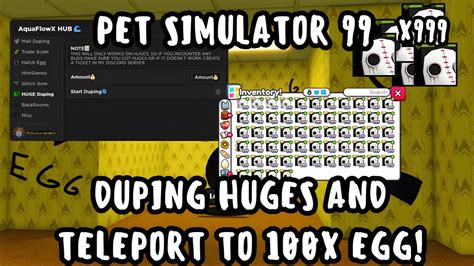 BACKROOMS Pet Simulator 99 Script DUPE HUGE TELEPORT TO 100X EGG