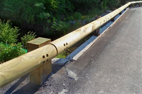 Steel Backed Timber Guardrail Aesthetic Barriers